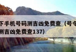 号令天下手机号码测吉凶免费查（号令天下手机号码测吉凶免费查137）