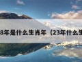 2018年是什么生肖年（23年什么生肖）