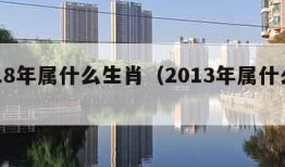 2018年属什么生肖（2013年属什么生肖）